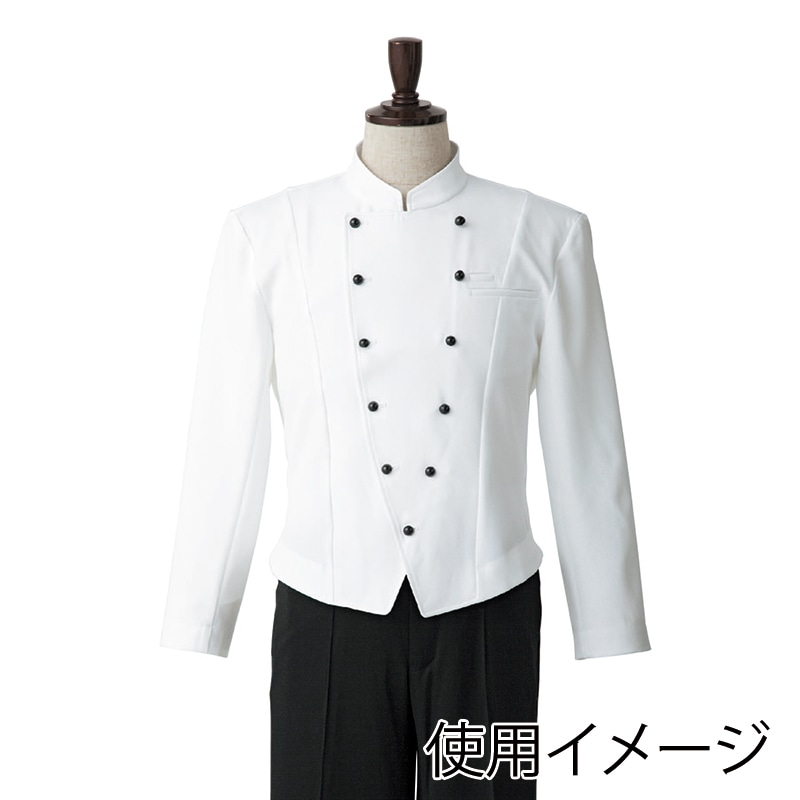 セブンユニフォーム コート 男性用 長袖 M ホワイト DA2616-0 1枚(ご注文単位1枚)【直送品】