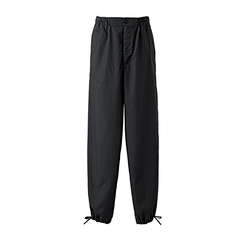 セブンユニフォーム 作務衣パンツ 男女兼用 L 墨黒 EL3378-8 1枚(ご注文単位1枚)【直送品】