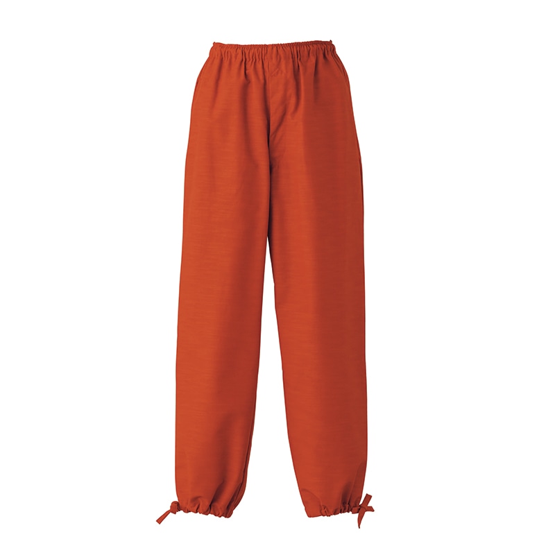 セブンユニフォーム 作務衣パンツ 男女兼用 L 橙 EL3379-3 1枚(ご注文単位1枚)【直送品】