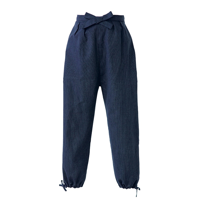 セブンユニフォーム 作務衣パンツ 男女兼用 LL 藍 EL3380-2 1枚(ご注文単位1枚)【直送品】