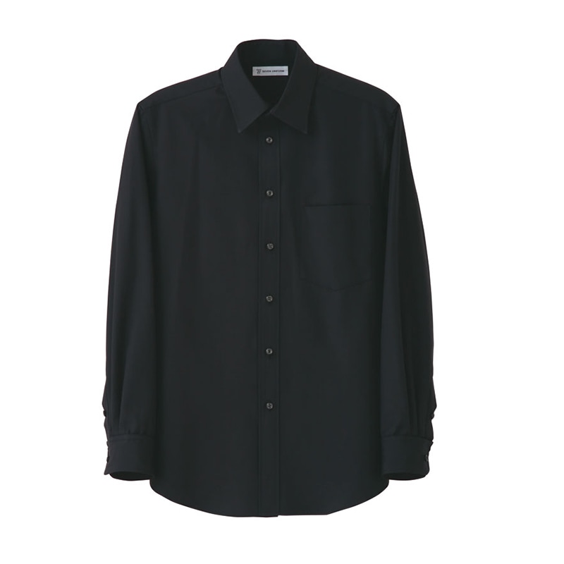セブンユニフォーム シャツ　男性用　長袖 M　ブラック CH4416-9　1枚（ご注文単位1枚）【直送品】