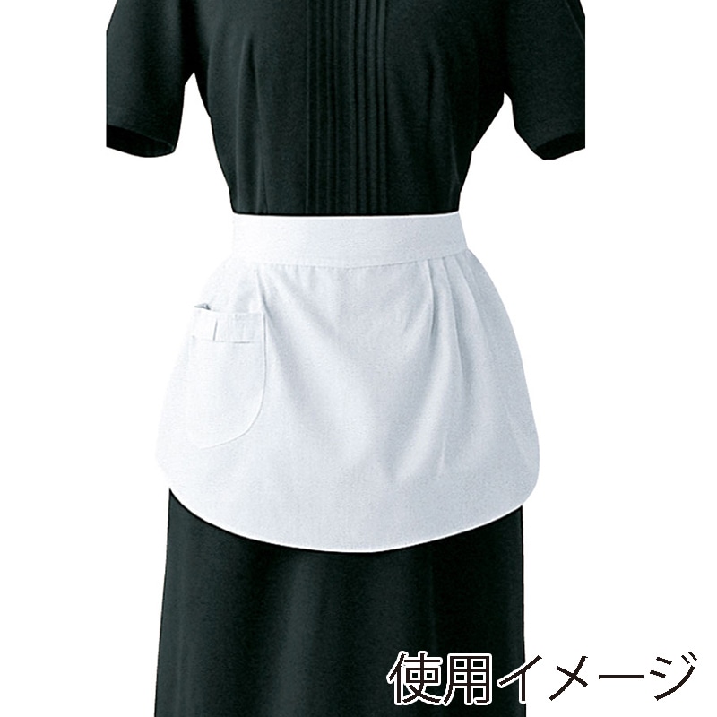 セブンユニフォーム 抗菌サロンエプロン 女性用 レギュラー ホワイト JT4505-8 1枚(ご注文単位1枚)【直送品】