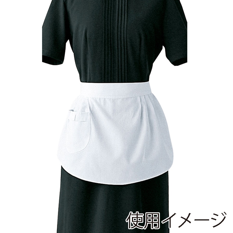 セブンユニフォーム 抗菌サロンエプロン 女性用 LL ホワイト JT4505-8 1枚(ご注文単位1枚)【直送品】