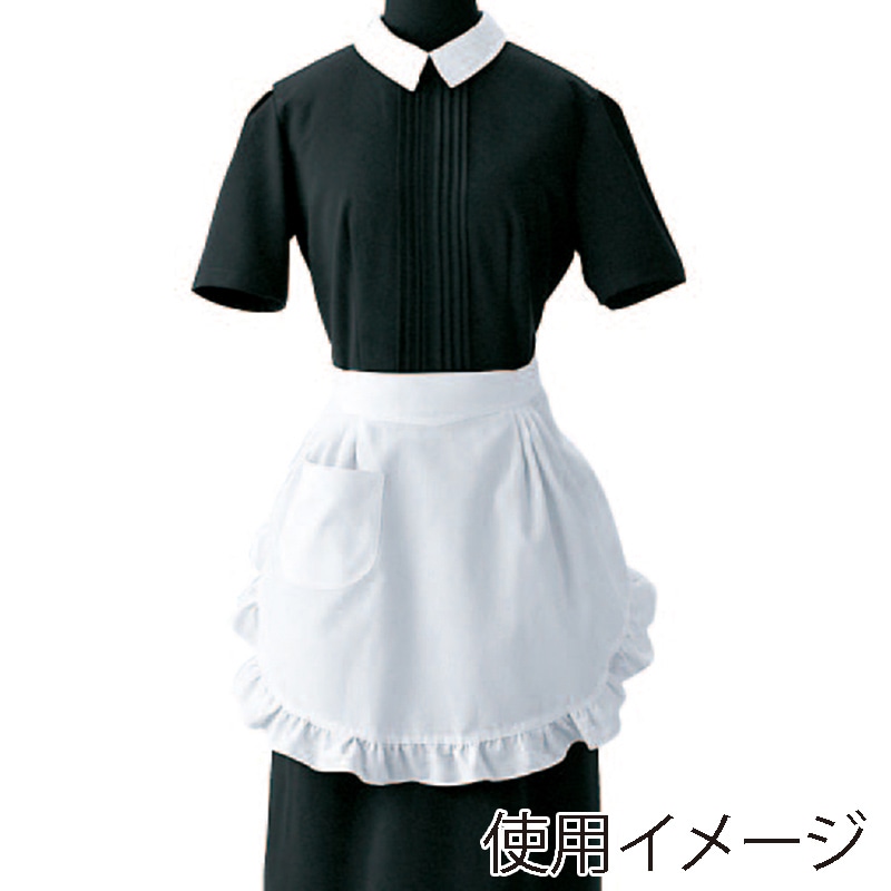 セブンユニフォーム 抗菌サロンエプロン 女性用 レギュラー ホワイト JT4512-8 1枚(ご注文単位1枚)【直送品】