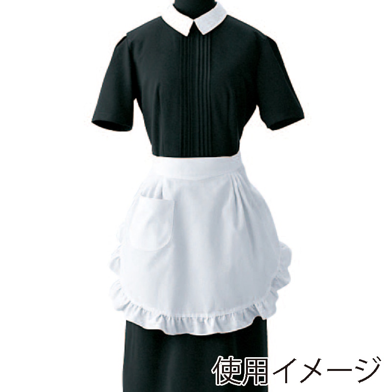 セブンユニフォーム 抗菌サロンエプロン 女性用 LL ホワイト JT4512-8 1枚(ご注文単位1枚)【直送品】