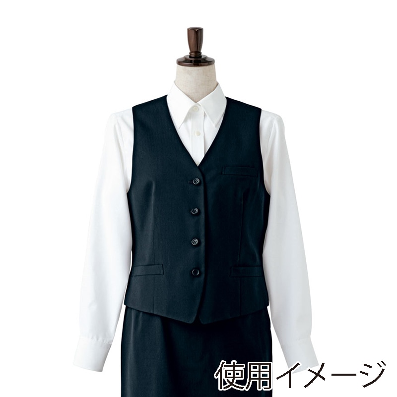 セブンユニフォーム ベスト 女性用 17号 濃紺 CJ4318-1 1枚(ご注文単位1枚)【直送品】