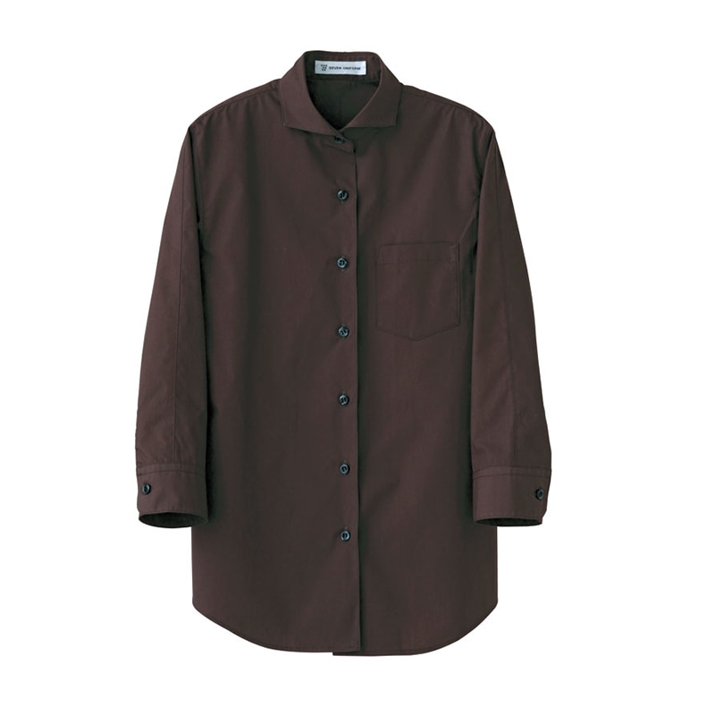 セブンユニフォーム シャツ　女性用　7分袖 13号　ブラウン CH4427-6　1枚（ご注文単位1枚）【直送品】