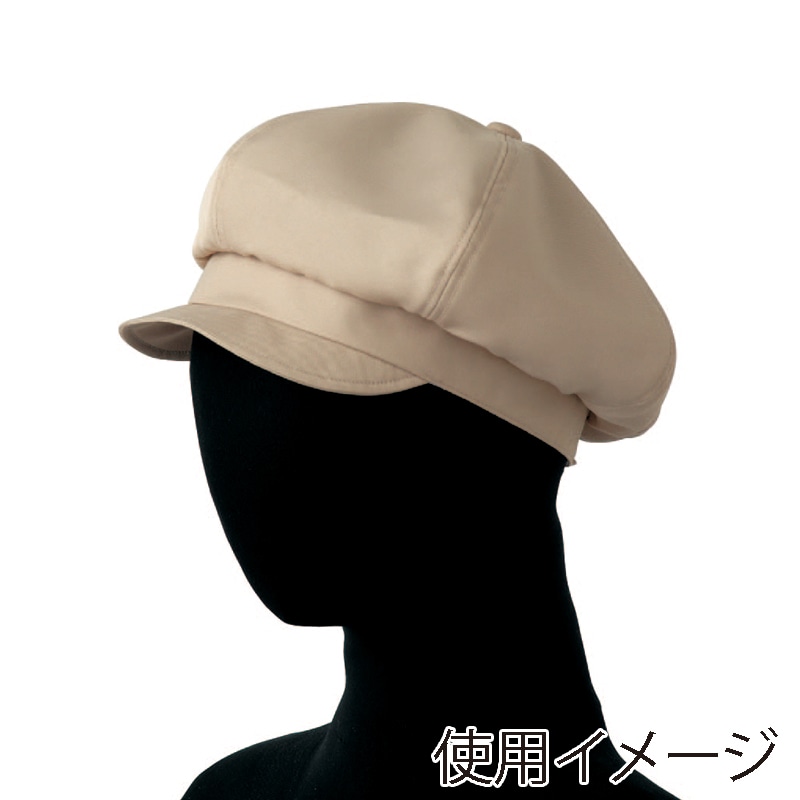 セブンユニフォーム キャスケット　男女兼用　後ゴム入 フリーサイズ　ベージュ JW4659-7　1個（ご注文単位1個）【直送品】