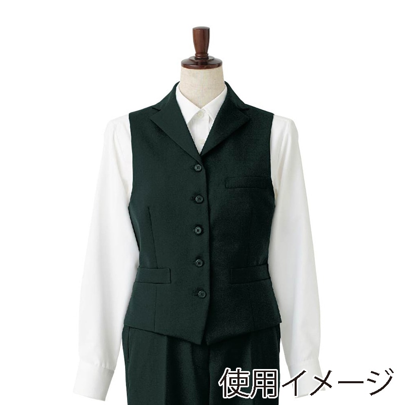 セブンユニフォーム ベスト　女性用 7号　ブラック CJ4320-9　1枚（ご注文単位1枚）【直送品】