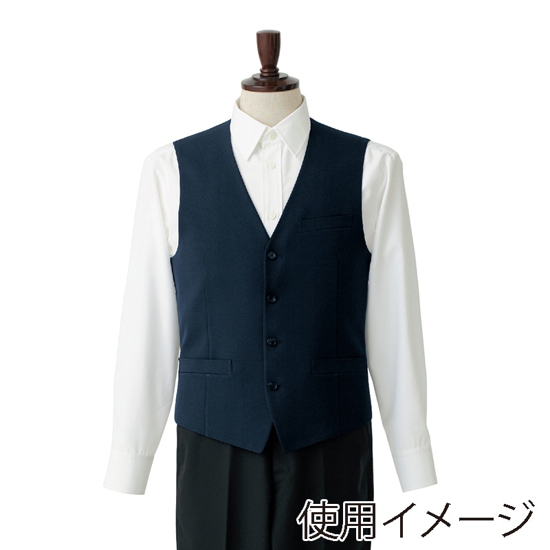 セブンユニフォーム ベスト 男性用 L ネイビー CJ4323-1 1枚(ご注文単位1枚)【直送品】