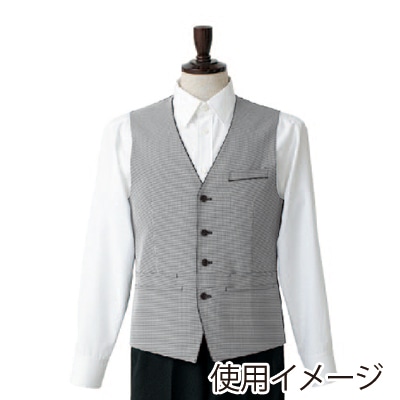 セブンユニフォーム ベスト 男性用 3L ホワイト×ブラック CJ4325-7 1枚(ご注文単位1枚)【直送品】