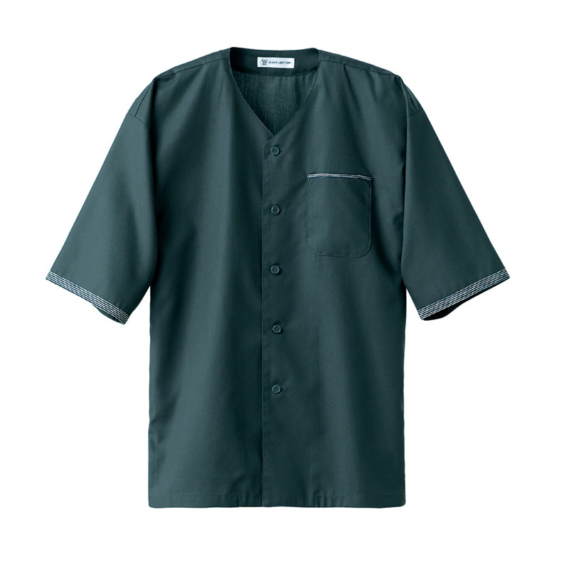セブンユニフォーム ダボシャツ 男女兼用 S 墨黒 EH3320-8 1枚(ご注文単位1枚)【直送品】