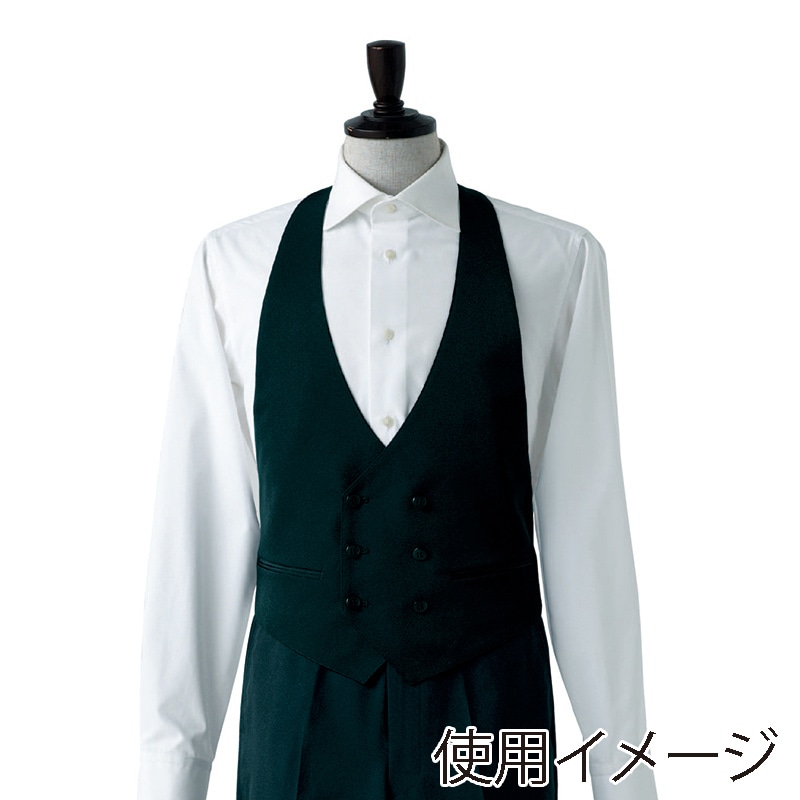 セブンユニフォーム カマーベスト　男性用 4L　ブラック CJ4334-9　1枚（ご注文単位1枚）【直送品】