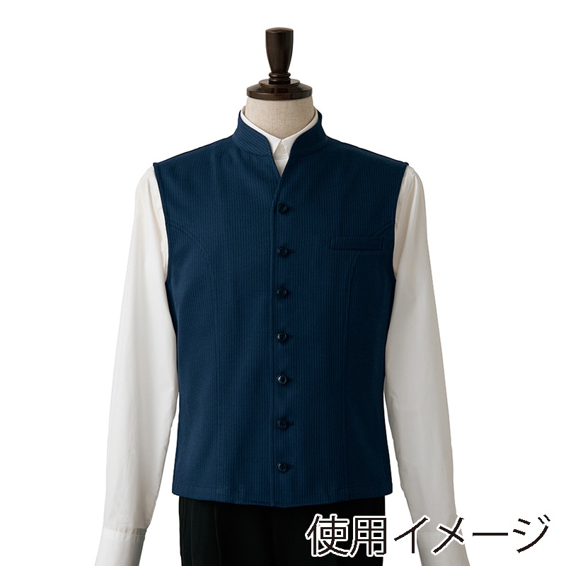 セブンユニフォーム ベスト 男性用 3L ネイビー×ネイビー DJ2630-1 1枚(ご注文単位1枚)【直送品】