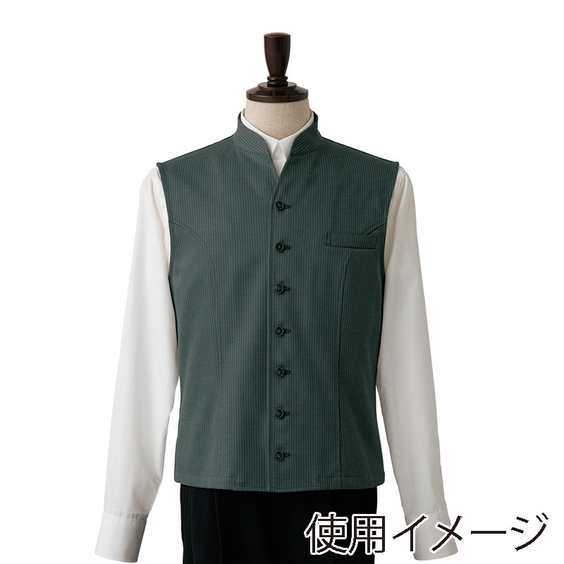 セブンユニフォーム ベスト 男性用 S チャコールグレー×チャコールグレー DJ2630-8 1枚(ご注文単位1枚)【直送品】