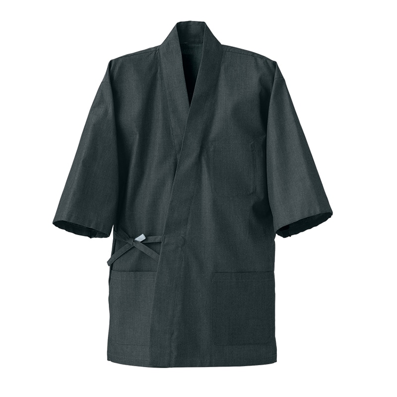 セブンユニフォーム 作務衣 男女兼用 3L ブラック EA3073-9 1枚(ご注文単位1枚)【直送品】