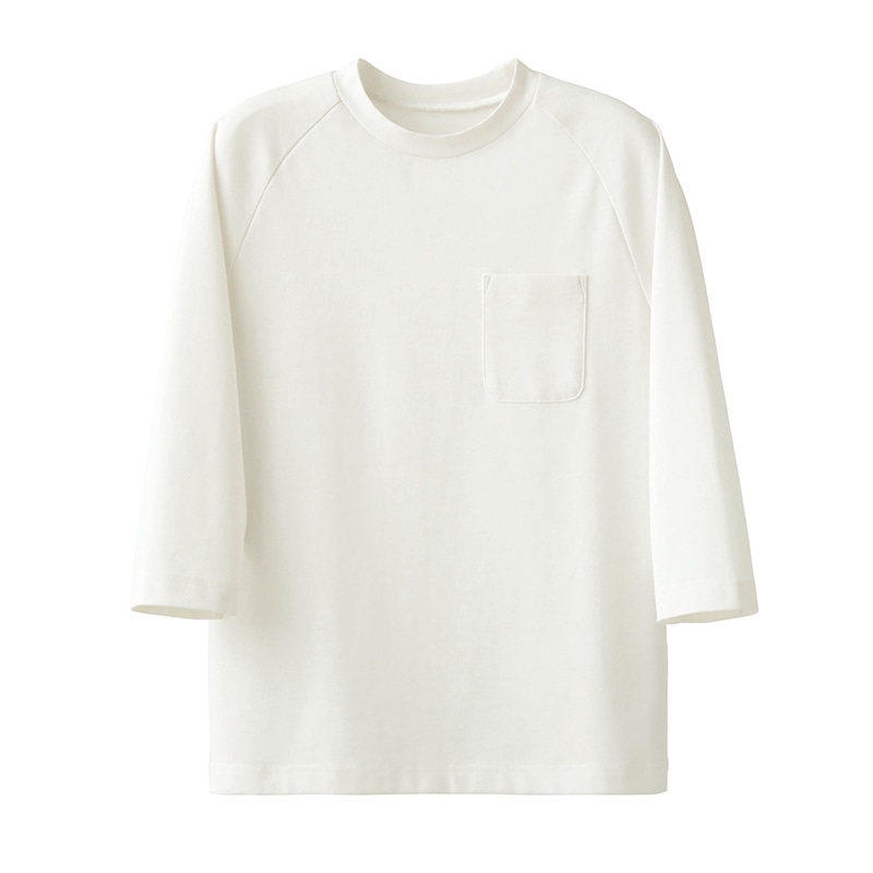 セブンユニフォーム ニットシャツ 男女兼用 7分袖 S ホワイト CU2355-0 1枚(ご注文単位1枚)【直送品】