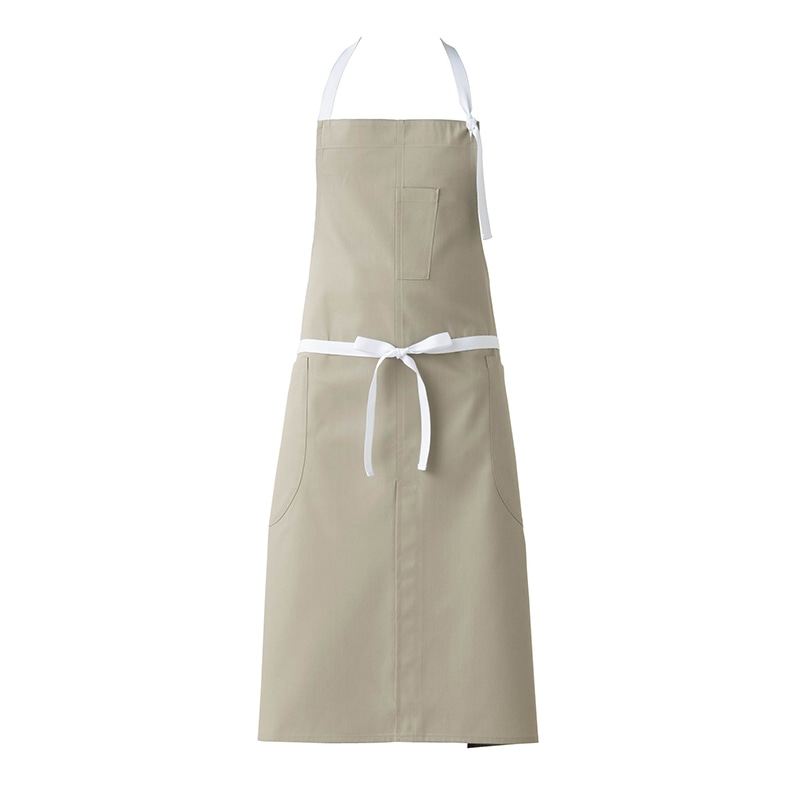 セブンユニフォーム 胸当エプロン　男女兼用 フリーサイズ　サンド CT2350-3　1枚（ご注文単位1枚）【直送品】