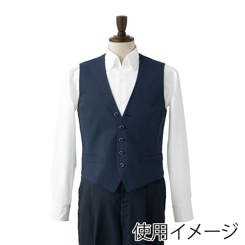 セブンユニフォーム ベスト 男性用 L ネイビー CJ4338-1 1枚(ご注文単位1枚)【直送品】