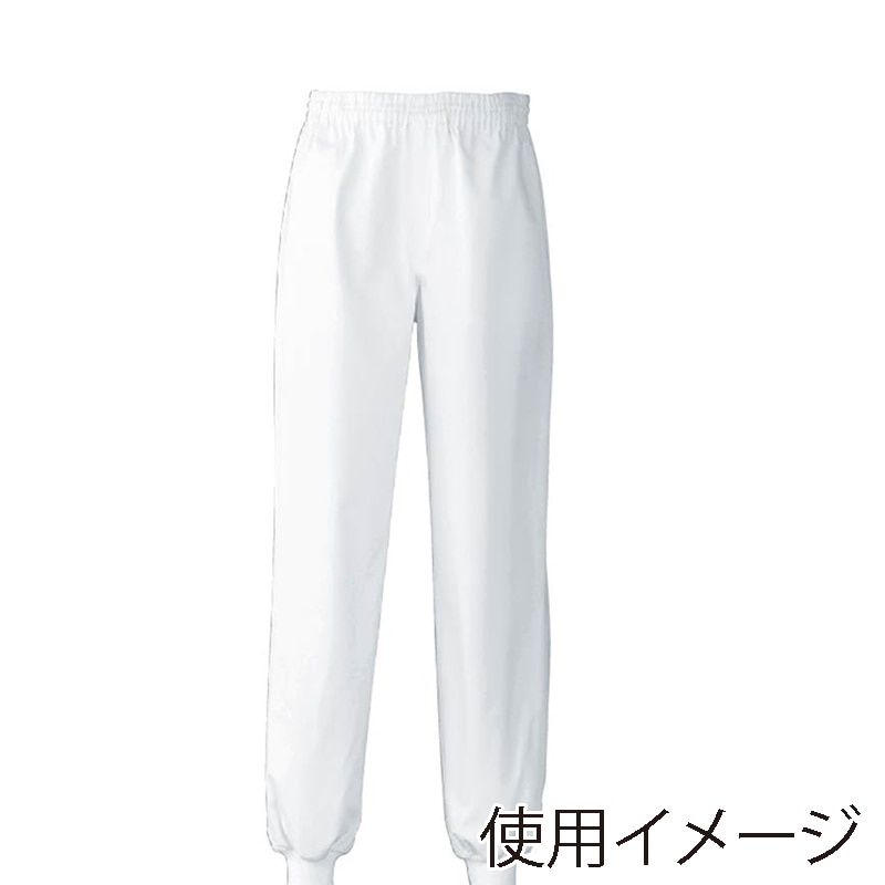 セブンユニフォーム パンツ　総ゴム・紐入　男女兼用 L　ホワイト AL0409-0　1枚（ご注文単位1枚）【直送品】