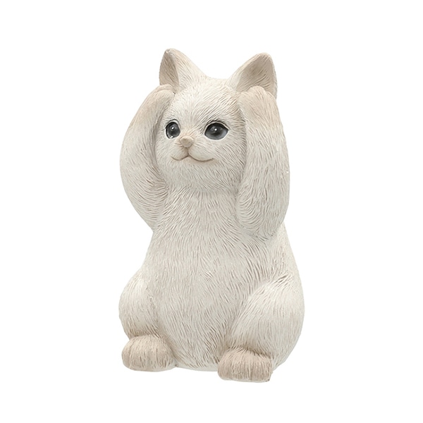 カルナック レジンアニマルキャット A アイボリー HG01IV 1個（ご注文単位3個）【直送品】