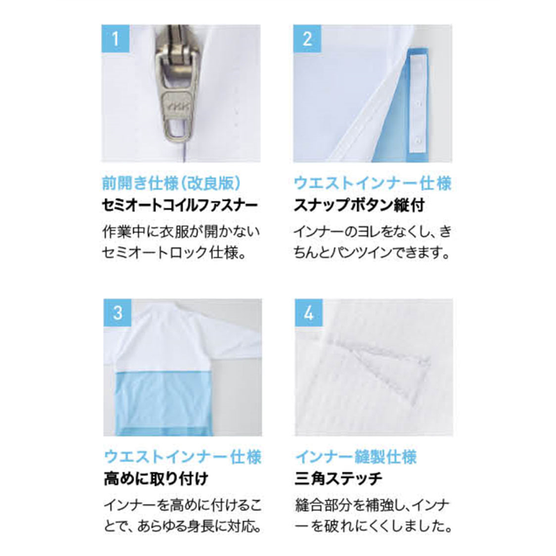 サーヴォ 男女兼用 長袖ジャンパー 4L サックス RR219-S 1枚(ご注文単位1枚)【直送品】