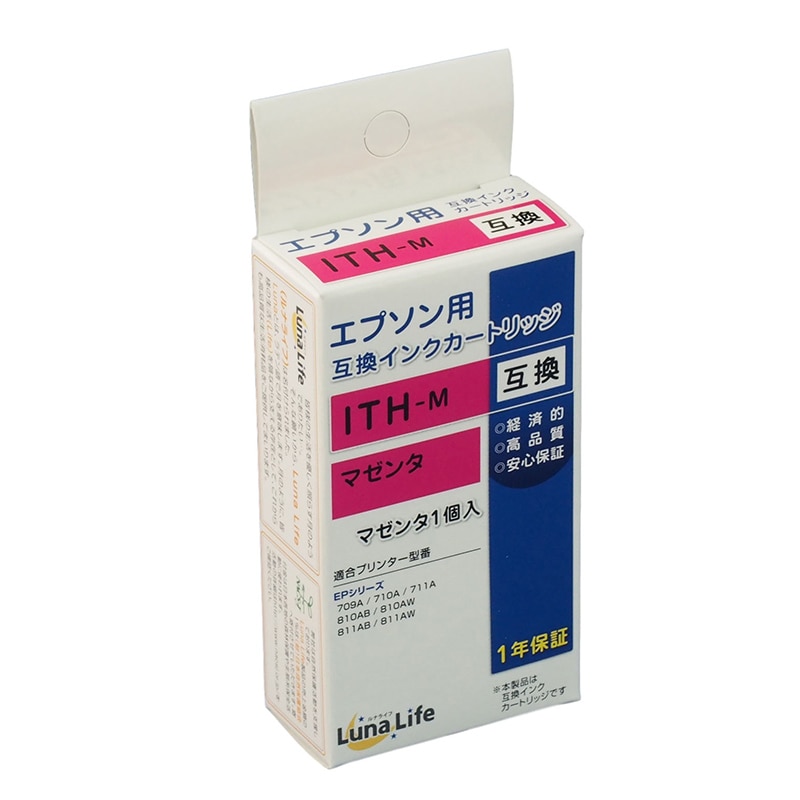 Mroom エプソン用互換インクカートリッジ　ルナライフ ITH　マゼンタ LN　EP　ITH-M 1個（ご注文単位1個）【直送品】