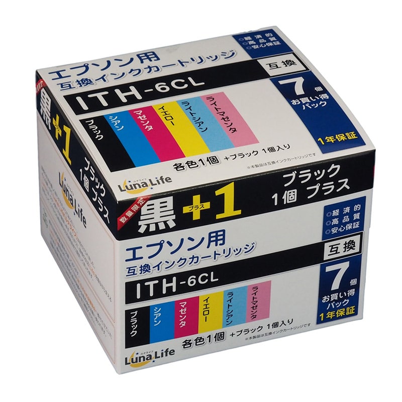 Mroom エプソン用互換インクカートリッジ　ルナライフ ITH　BK＋1 LN　EP　ITH／6P　BK＋1 1個（ご注文単位1個）【直送品】