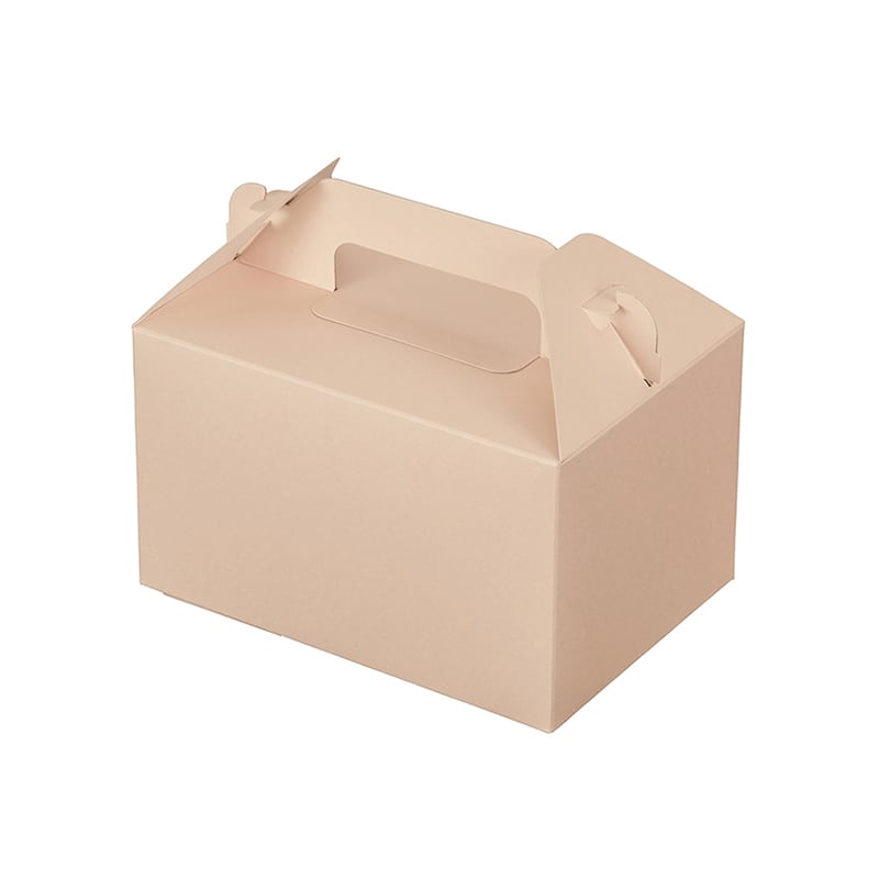 パッケージ中澤 手付き洋生ケーキ函 カラーハンドボックス ピンク 3.5×5 A31120 500枚/袋（ご注文単位1袋）【直送品】
