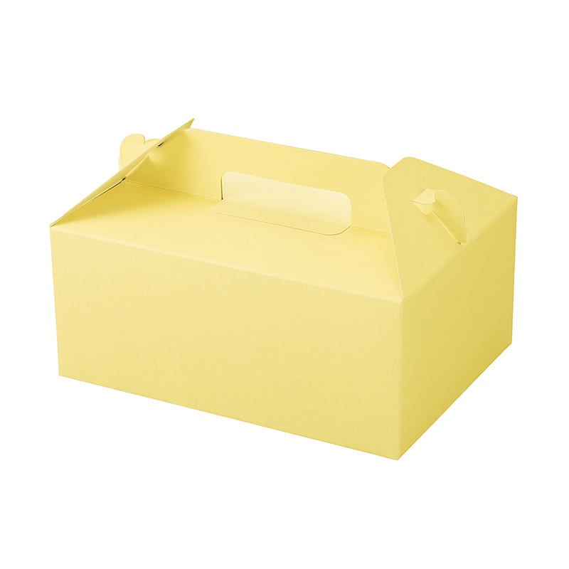 パッケージ中澤 手付き洋生ケーキ函 カラーハンドボックス クリーム 5×7 A31240 400枚/袋（ご注文単位1袋）【直送品】