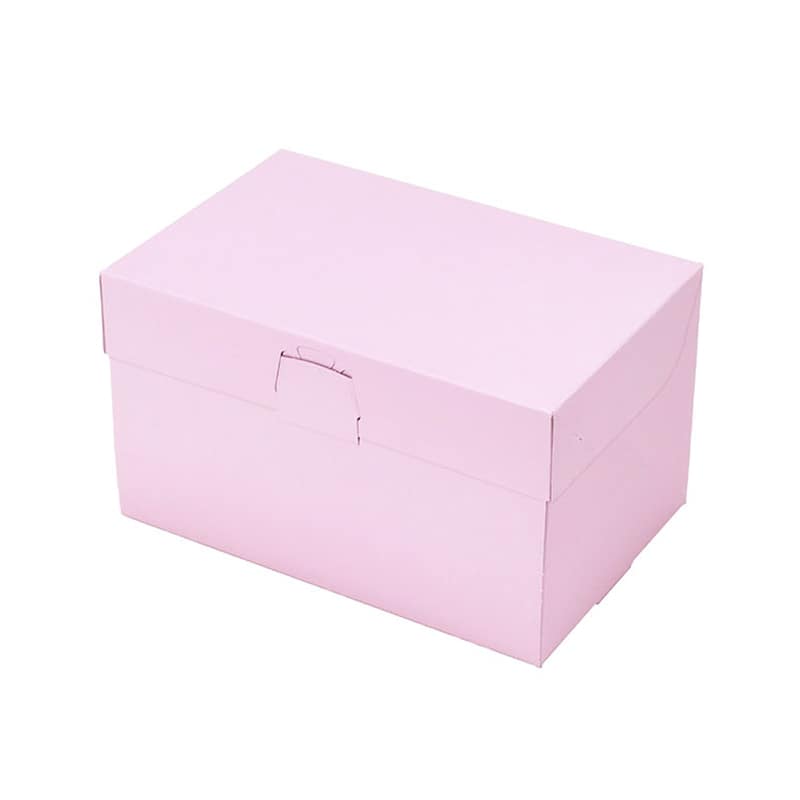 パッケージ中澤 洋生ケーキ函 ロックBOX105 ピンク 4×6 A50430 300枚/袋（ご注文単位1袋）【直送品】