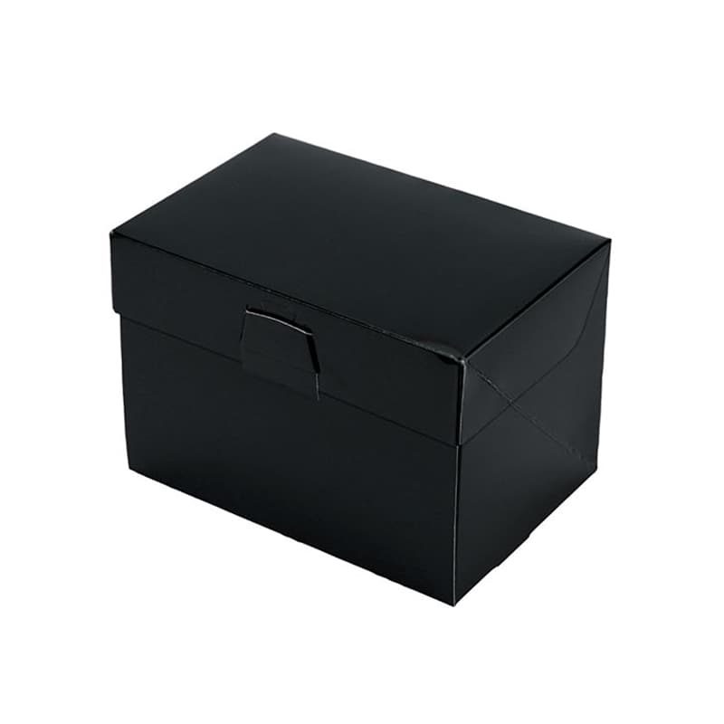 パッケージ中澤 洋生ケーキ函 ロックBOX105 ブラック 3.5×5 A51020 300枚/袋（ご注文単位1袋）【直送品】