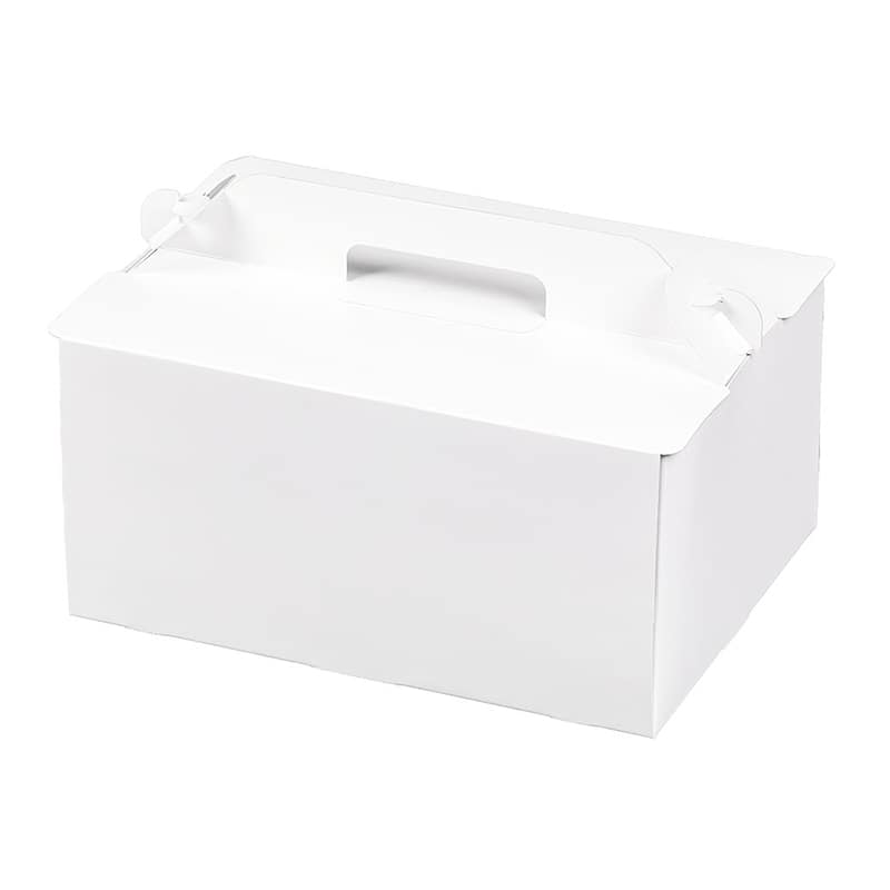 パッケージ中澤 手付き洋生ケーキ函 クール120 ホワイト 6×8 A82050 200枚/袋（ご注文単位1袋）【直送品】