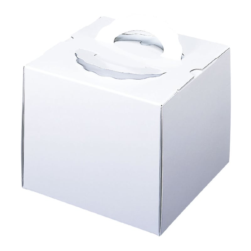 パッケージ中澤 ケーキ箱 手サゲデコ TD H178 白無地 6寸 N12140 25枚/袋（ご注文単位1袋）【直送品】