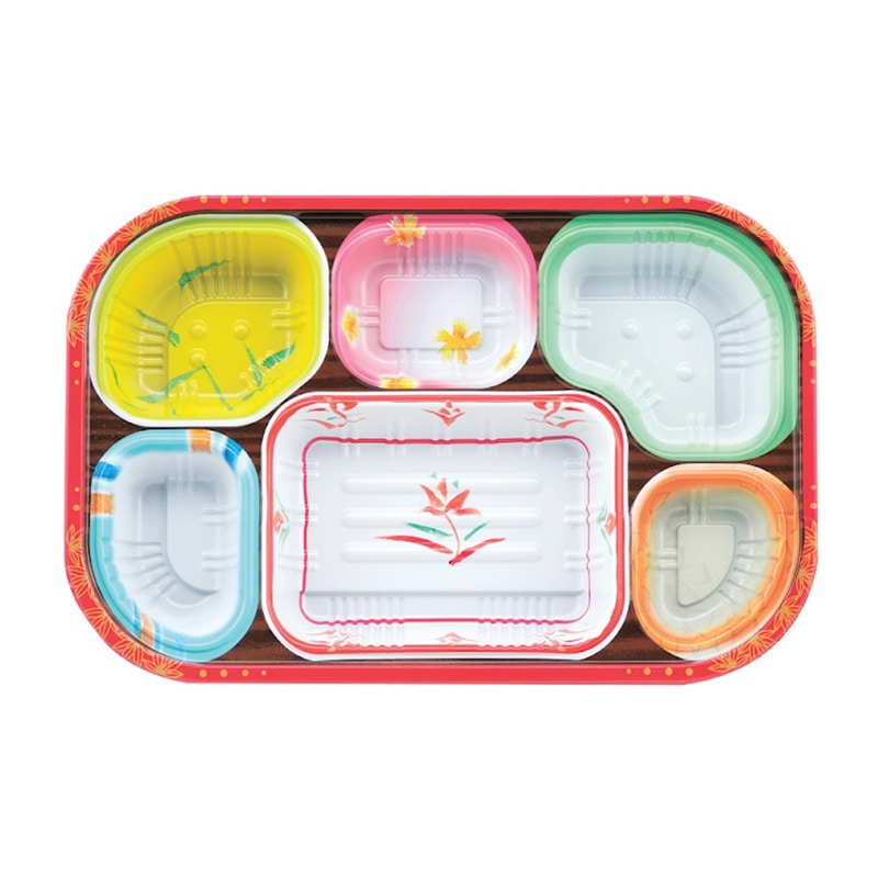 タカギ産業 弁当容器 夢彩ごぜん 本体 TSR-85-55-A 柄 50枚/袋(ご注文単位16袋)【直送品】