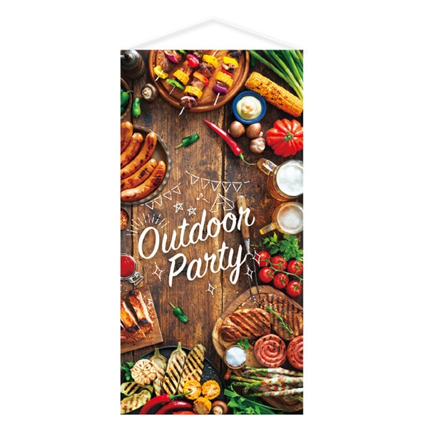 アルファ Outdoor Partyタペストリー 防炎加工 TC8-0032 1枚（ご注文単位1枚）【直送品】