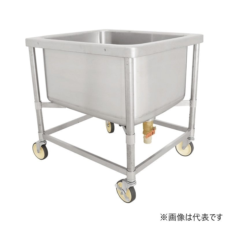 スギコ産業 18-8 深型移動式流し台 160L SA2229-SH-9070N 1個（ご注文単位1個）【直送品】