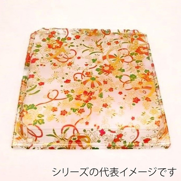 ニシキ プラスチック皿 角皿 浅フタ S-40 手まり 10枚/袋（ご注文単位4袋）【直送品】