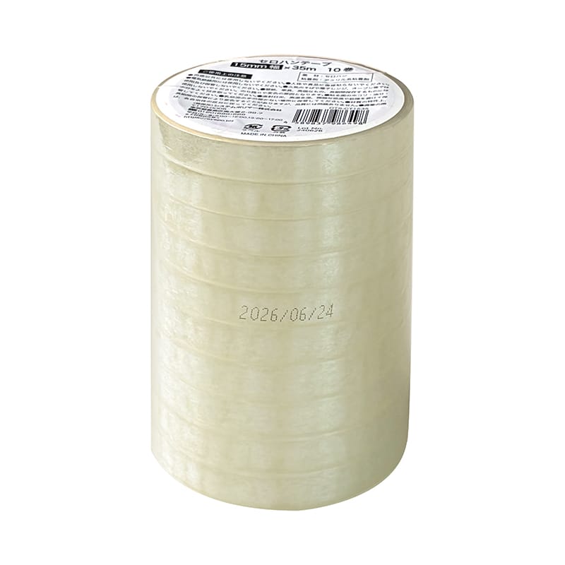 ラクスフォート セロハンテープ 15mm×35m 芯76mm OTS-CT1535 10巻/パック（ご注文単位30パック）【直送品】