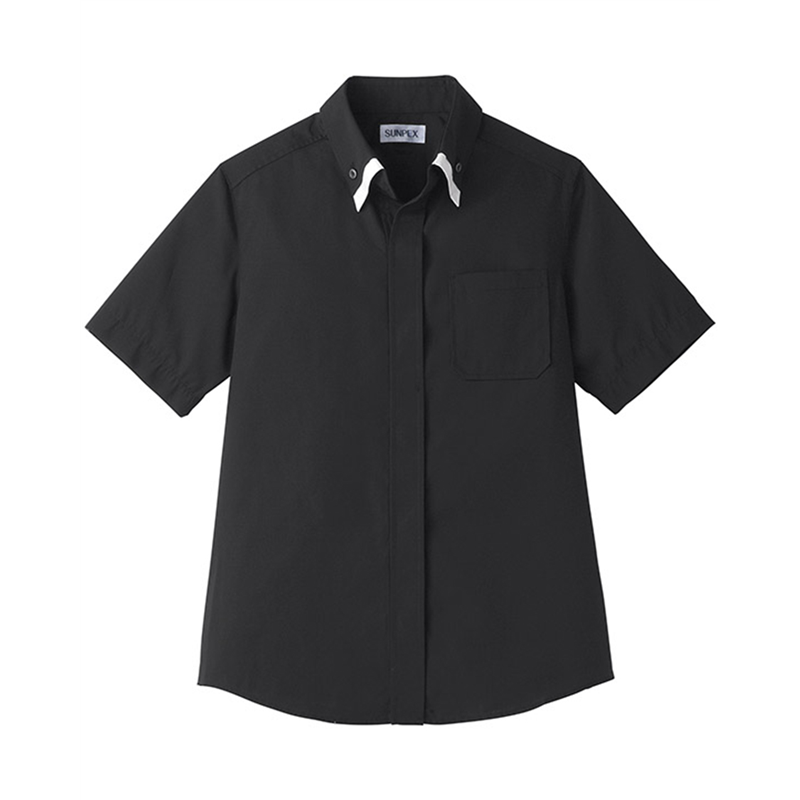サーヴォ 男女兼用 シャツ 半袖 SS ブラック ET1314 1枚（ご注文単位1枚）【直送品】