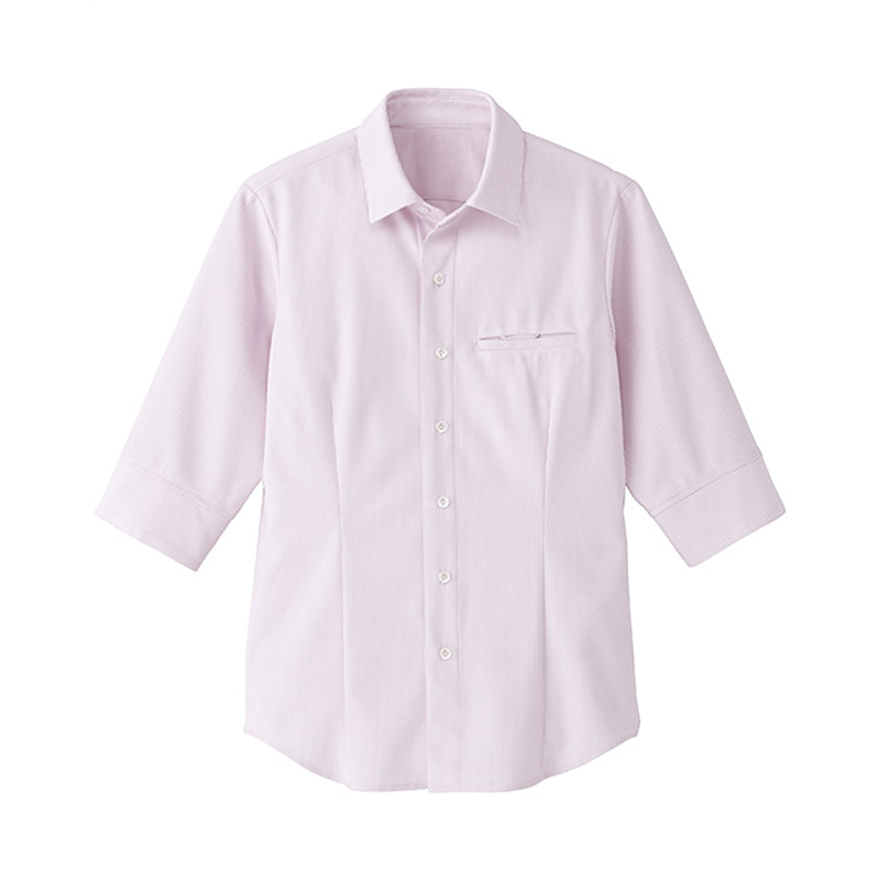 サーヴォ 男女兼用 シャツ 七分袖 LL ピンク ET1326 1枚（ご注文単位1枚）【直送品】