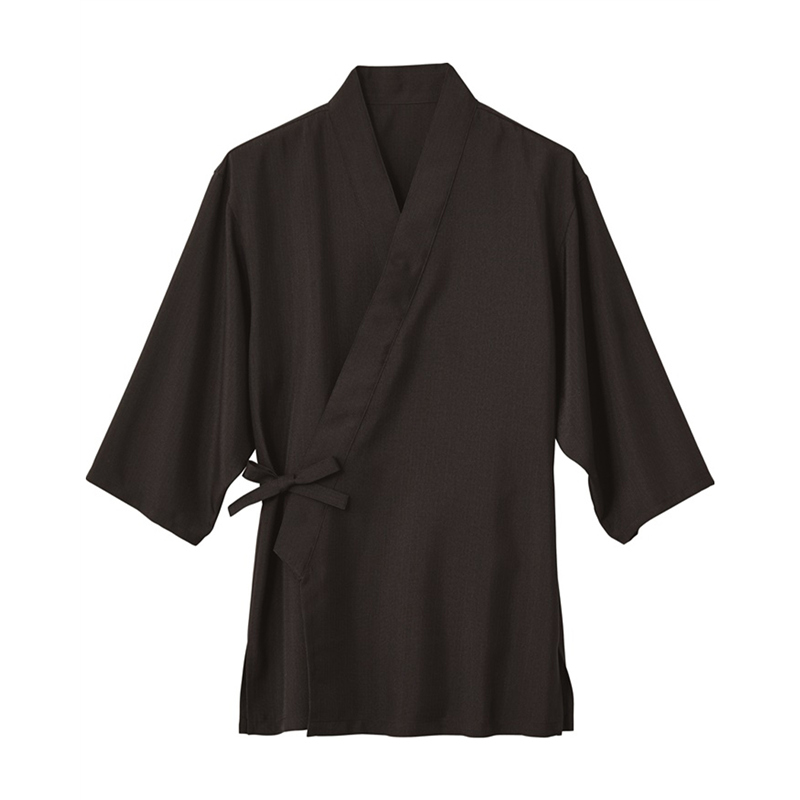 サーヴォ 男女兼用 作務衣 上衣 SS 炭黒 SBLU-1702-B9 1枚（ご注文単位1枚）【直送品】
