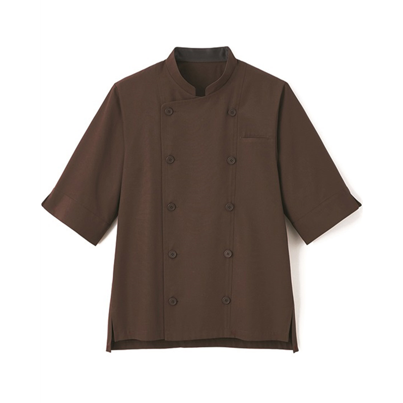 サーヴォ 男女兼用 ショップコート 七分袖 M 茶 SJAU-1813-C3 1枚（ご注文単位1枚）【直送品】