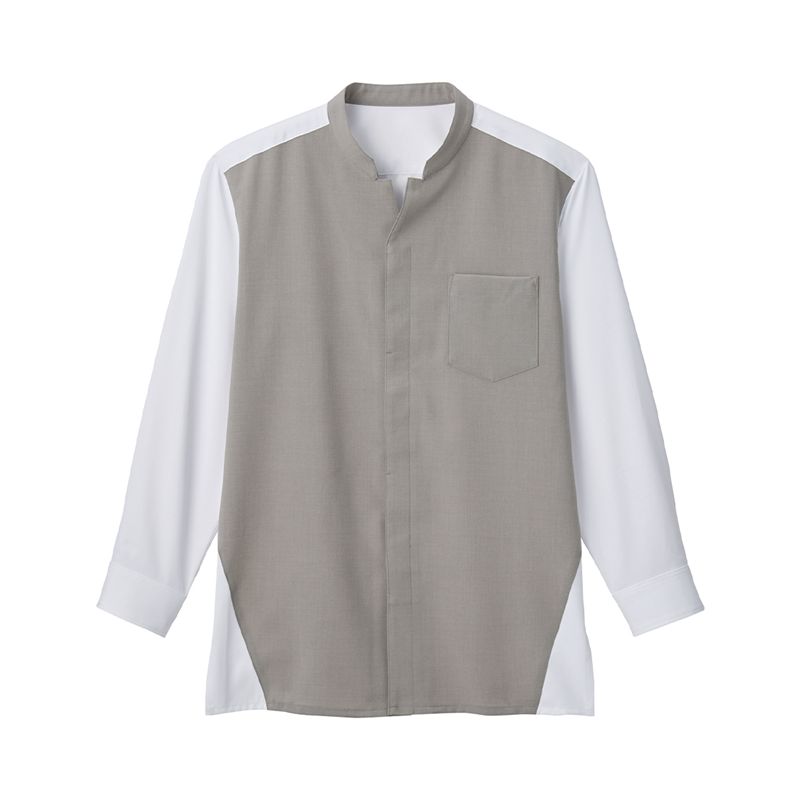 サーヴォ 男女兼用 シャツ 九分袖 3L グレー WP1501-B3 1枚（ご注文単位1枚）【直送品】