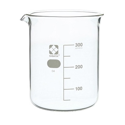 柴田 ビーカー 目安目盛付 300ml 010020-300A 1個(ご注文単位1個)【直送品】