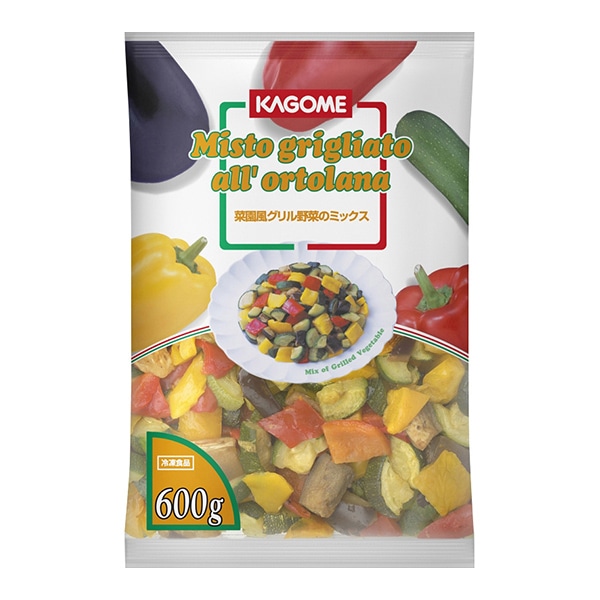 カゴメ 菜園風グリル 野菜のミックス 600g 冷凍 1個※軽(ご注文単位1個)※注文上限数12まで【直送品】