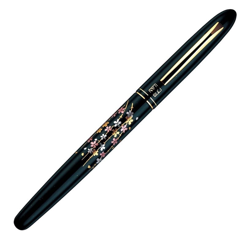 呉竹 筆ペン くれ竹手紙ぺん 蒔絵物語 枝垂桜 黒 ER186-610 1本(ご注文単位1本)【直送品】