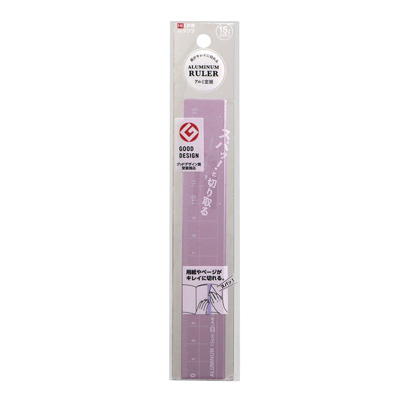 クツワ アルミ定規　XS03PU 15cm パープル 1個（ご注文単位5個）【直送品】