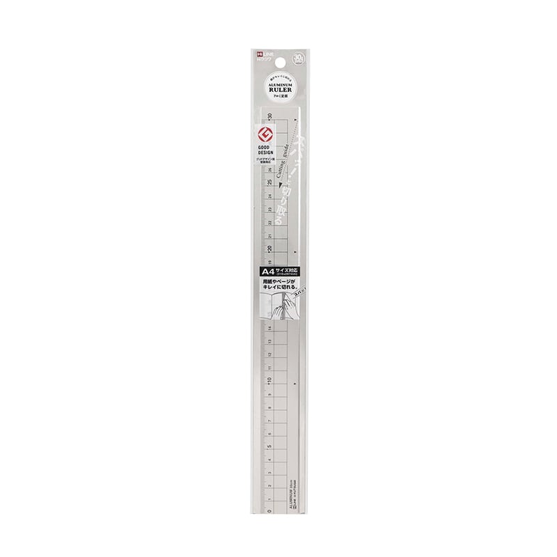 クツワ アルミ定規　XS04SV 30cm シルバー 1個（ご注文単位5個）【直送品】