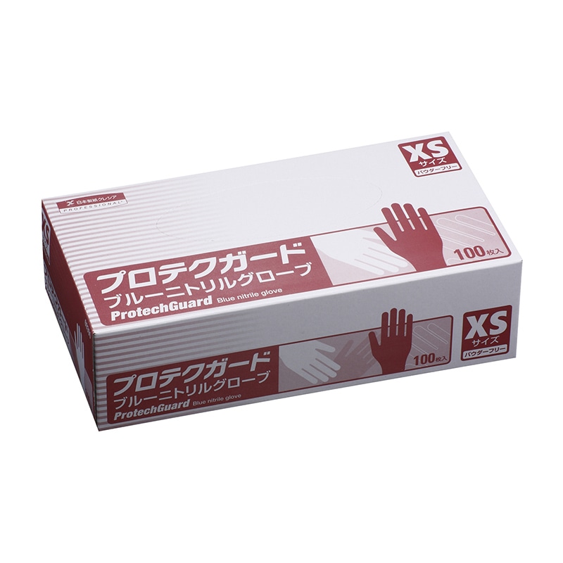 プロテクガード ブルーニトリルグローブ 69301 XS 100枚入 10個/箱(ご注文単位1箱)【直送品】